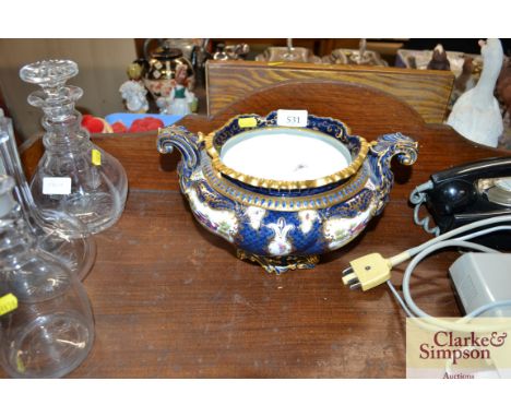 A Royal Worcester bird and floral decorated jardinière AF