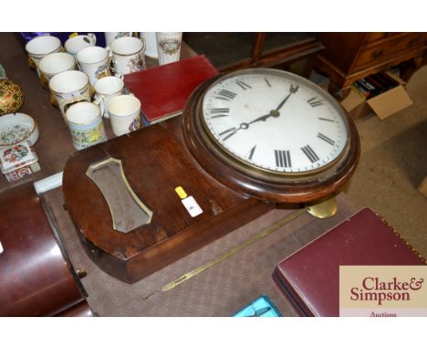 A 19th Century drop dial wall clock 