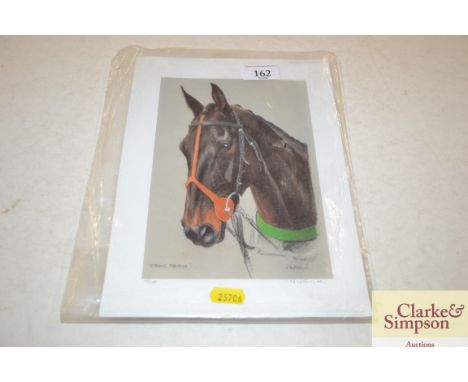 M.W. Brunyee, pencil signed limited edition print of a race horse "Strong Promise"