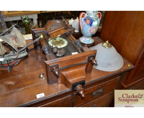 A mahogany cased Vienna regulator style wall clock AF