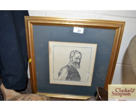 Gerald Spencer, portrait study of John Baxter