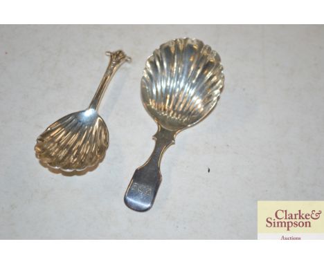 Two silver caddy spoons 