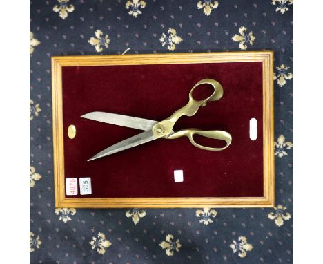 Pair of patented large scissors, manufactured by Wilkinson Sword. UK P&amp;P Group 2 (£20+VAT for the first lot and £4+VAT fo