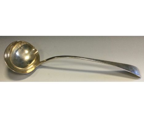 A George III silver Old English pattern soup ladle, William Seaman, London 1815, 6oz 