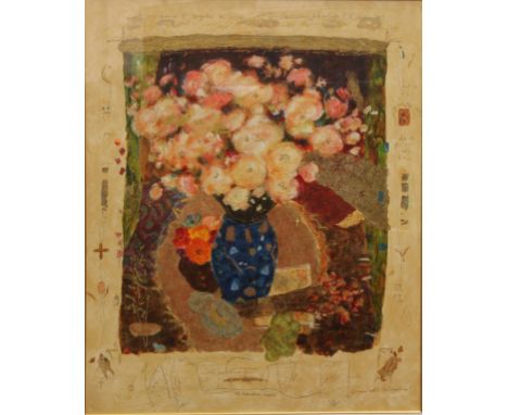 Roy Fairchild-Woodard (1953 - ) The Embroiderer's Daughter limited edition print, serigraph, embellished, numbered 316/465, 8