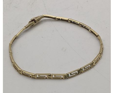 A 14ct gold Aztec bracelet 19cmL 5.1gLocation:If there is no condition report shown, please request 