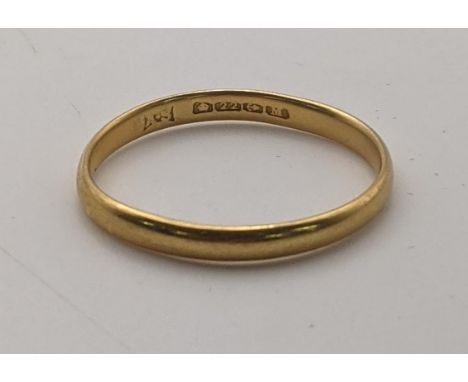 22ct gold band ring 2.2gLocation:If there is no condition report shown, please request 