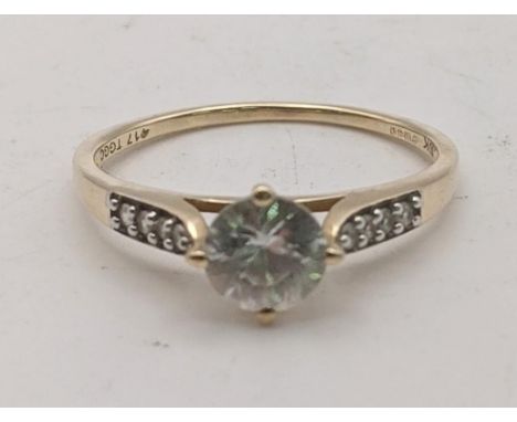 A 9ct gold and ratanakiri zircon ring, size Q, 1.8g, with a certificate of authenticityLocation:If there is no condition repo