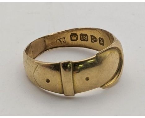 An 18ct gold bucket ring size P 4.3gLocation:If there is no condition report shown, please request 