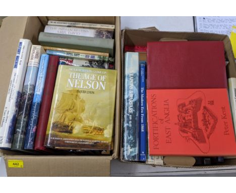 Military related books to include Weapons and Warfare 1618-1648, Arms and Equipment of the British Army, We are accustomed to