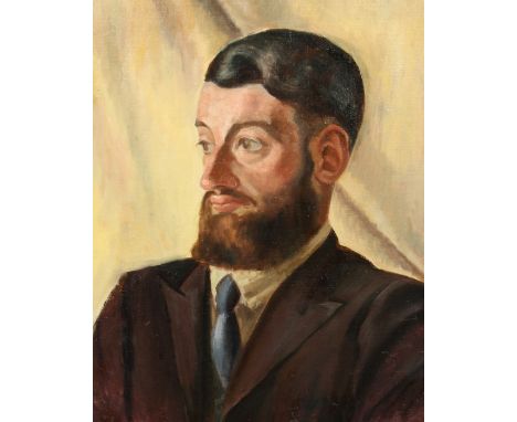 20th Century School, A portrait of a gentleman, oil on canvas laid down, 21" x 17".