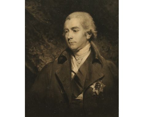 S W Reynolds after John Hoppner, 'George John, Earl Spencer', mezzotint 13" x 10", along with another similar portrait of a l