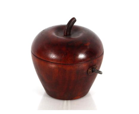 A Georgian style pear shaped tea caddy, 11cm dia. overall, 10cm high 