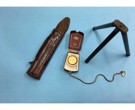 Zeiss light meter and a tripod