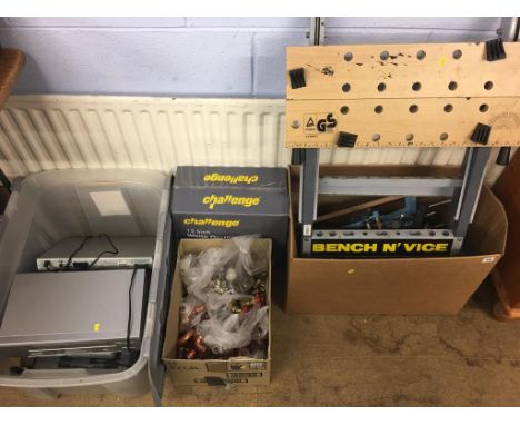 DVD player, assorted tools etc.