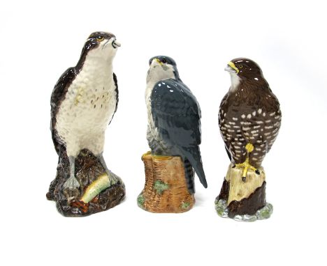 Whisky - Whyte &amp; Mackay Scotch Whisky Royal Doulton "Osprey", 350ml, 40% Vol.; Beneagles Beswick Liquor Bottle "Buzzard",