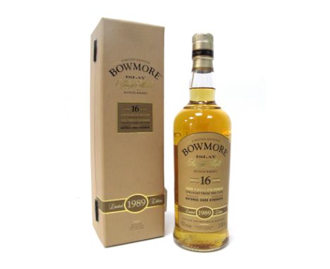Whisky - Bowmore Islay Single Scotch Whisky Aged 16 Years Limited 1989 Edition, natural cask strength, 700ml, 51.8% Vol., pre