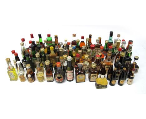 Spirit Miniatures - including, D.O.M., liqueurs, fraise, Cpointreau, brandies including Napoeon VSOP, Three Barrels, cognac, 