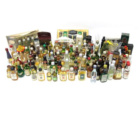 Spirits - A Large Collection of Spirit and Other Miniatures, including Whisky, Pernod, Underberg, Gin, Grand Marnier, Dewar's