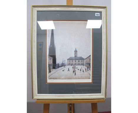 AFTER LAURENCE STEPHEN LOWRY (1887-1976) *ARR Old Town Hall, Middlesborough, limited edition 684/850, coloured print, blindst