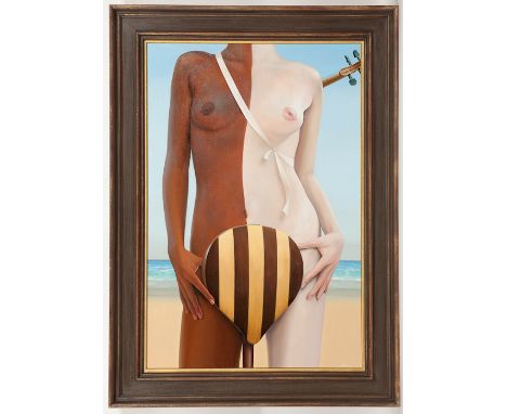  * GORDON K. MITCHELL RSA RSW RGI, BLACK AND WHITE MINSTREL oil on canvas, signed 91cm x 61cm Framed 