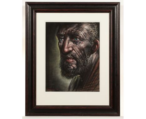  * PETER HOWSON OBE, STUDY FOR SAINT ANDREW (ii) pastel on paper, signed and dated `06, further signed, dated and titled vers