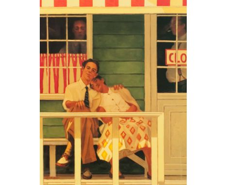  * JACK VETTRIANO OBE, THE INNOCENTS colour lithograph on Premier Huntsman Silk , signed and numbered 21/975 in pencil 51cm x