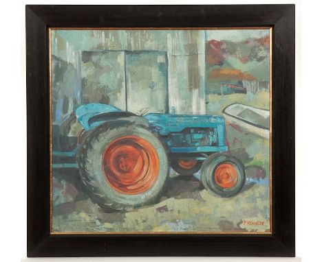  * PAUL KENNEDY, OYSTER TRACTOR oil on canvas, signed 66cm x 71cm Framed Gallery price for this piece: Â£2,000 Provenance: Ex