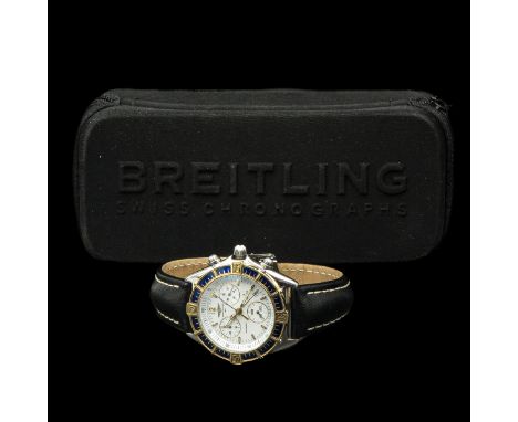 brand Breitling, model J-Class, diameter case 40 mm., on leather strap, with original box and papers