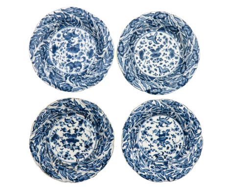 Decorated with flowers and leaves, Kangxi Period, 22 cm. in diameter, chip and hairline.