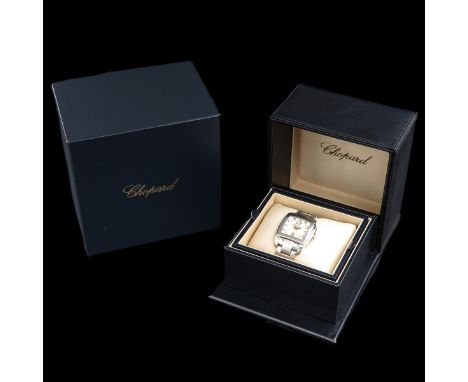 Chopard, model Two O Ten, steel, quartz, case length 28 mm., complete with box and papers