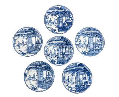 Depicting Romance of the Western Chamber, Kangxi Period, 23 cm. in diameter, chip.
