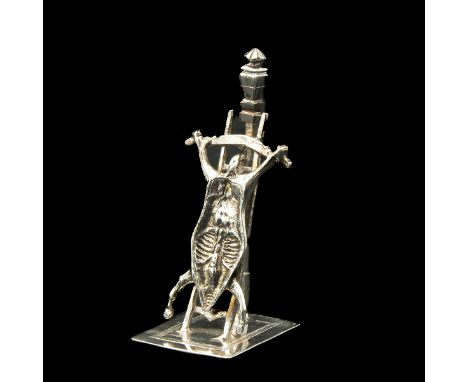 pig on ladder, Netherlands, Abraham Effemans, Amsterdam, ( 1705 - 1745 ), height 70 mm.