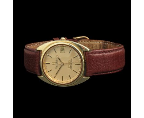 brand Omega, Constellation, chronometer, on leather strap, case diameter 35 mm.