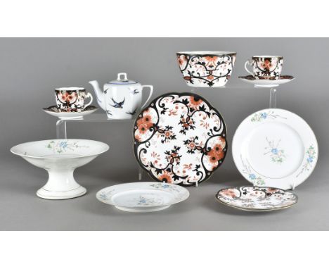 A Wilkinson eight place tea service, af, together with a continental dessert service