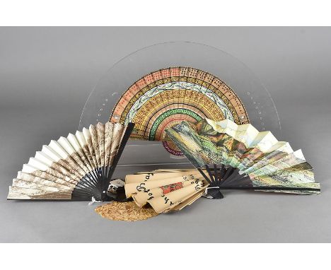 20th Century Advertising Fans for Hotels and Stores, including two scented fans for the Carlton Hotel designed by Louis Morin