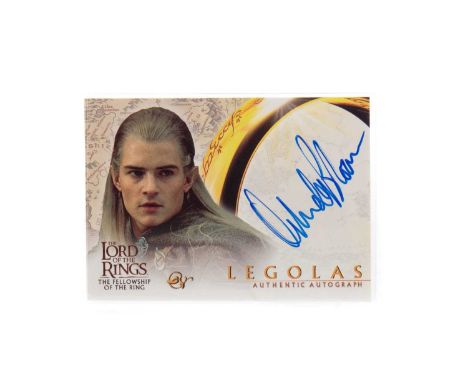 THE LORD OF THE RINGS TOPPS MOVIE TRADING CARD GAME,an Authentic Autograph card for Orlando Bloom as Legolas