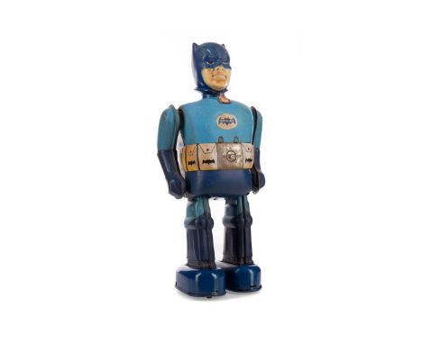 RARE JAPANESE 'BATMAN' TIN PLATE ROBOT,by Nomura (TN Toys of Japan), battery-operated, late 1960s, 30.5cm high, for restorati