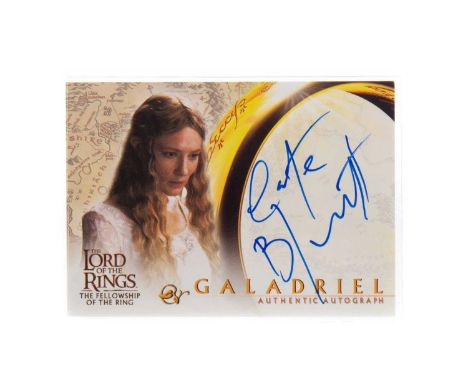 THE LORD OF THE RINGS TOPPS MOVIE TRADING CARD GAME,an Authentic Autograph card for Cate Blanchett as Galadriel