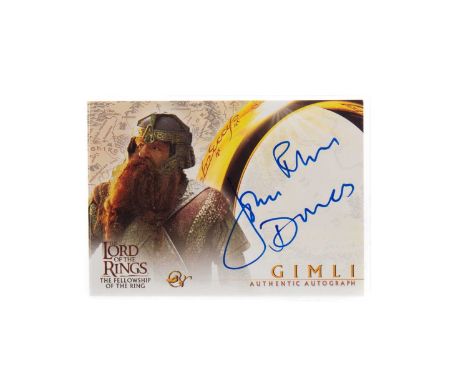 THE LORD OF THE RINGS TOPPS MOVIE TRADING CARD GAME,an Authentic Autograph card for John Rhys-Davies as Gimli