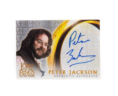 THE LORD OF THE RINGS TOPPS MOVIE TRADING CARD GAME,an Authentic Autograph card for Peter Jackson (Director)