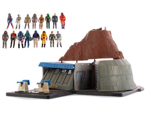 KENNER M. A. S. K.,a Boulder Hill Gas Station and collection of 1980s action figures produced by Kenner, housed in a M. A. S.