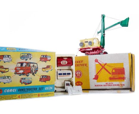 CORGI CONSTRUCTOR SET, GS24,along with a Dinky Supertoys 875 Ruston Excavator, both boxed (2)
