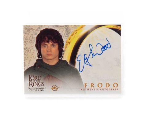THE LORD OF THE RINGS TOPPS MOVIE TRADING CARD GAME,an Authentic Autograph card for Elijah Wood as Frodo 