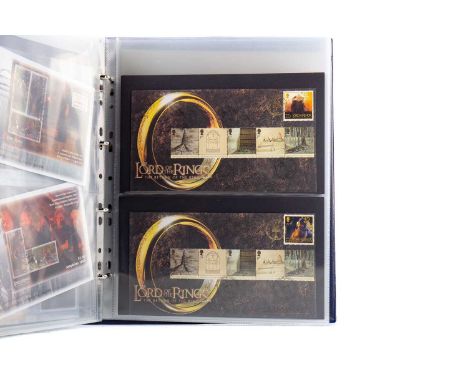 THE LORD OF THE RINGS FIRST DAY COVERS,including signed examples by Christopher Lee, Sean Bean (x2) and John Rhys-Davies, wit