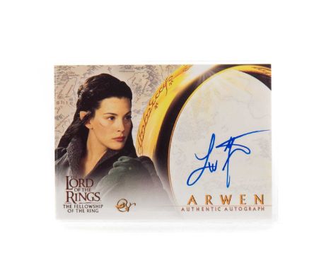 THE LORD OF THE RINGS TOPPS MOVIE TRADING CARD GAME,an Authentic Autograph card for Liv Tyler as Arwen