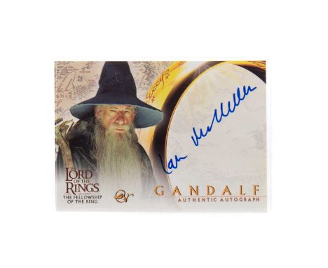 THE LORD OF THE RINGS TOPPS MOVIE TRADING CARD GAME,an Authentic Autograph card for Sir Ian McKellen as Gandalf