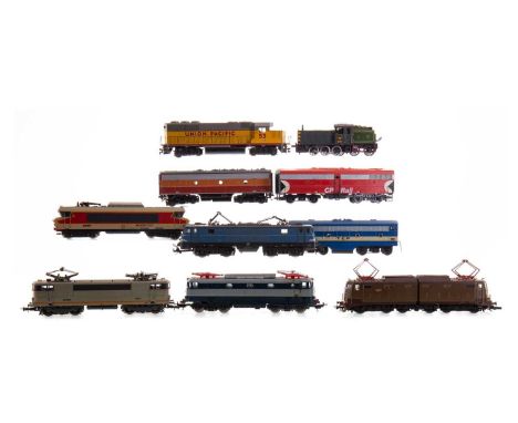 MODEL RAILWAY,a group of locomotives with European examples including Lima and Fobbi, along with further mixed including a US