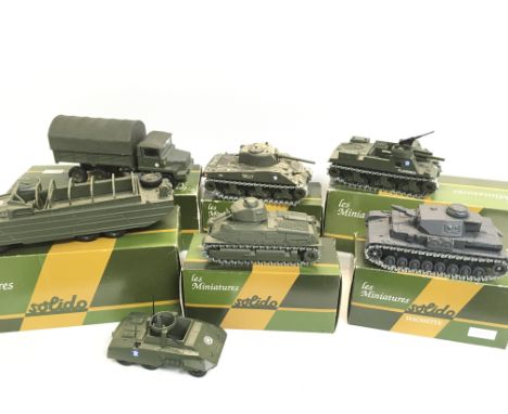 A Collection Of Solido Military Vehicles. 6 With Boxes.