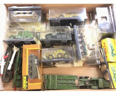 A Box Containing DeAgostini Military Models. A Boxed solido Char M7 US. And Others.